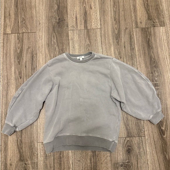 Agolde Sweatshirt Women XS Gray Crew Neck Pullover Sweater Thora 3/4 Sleeve - Picture 1 of 4